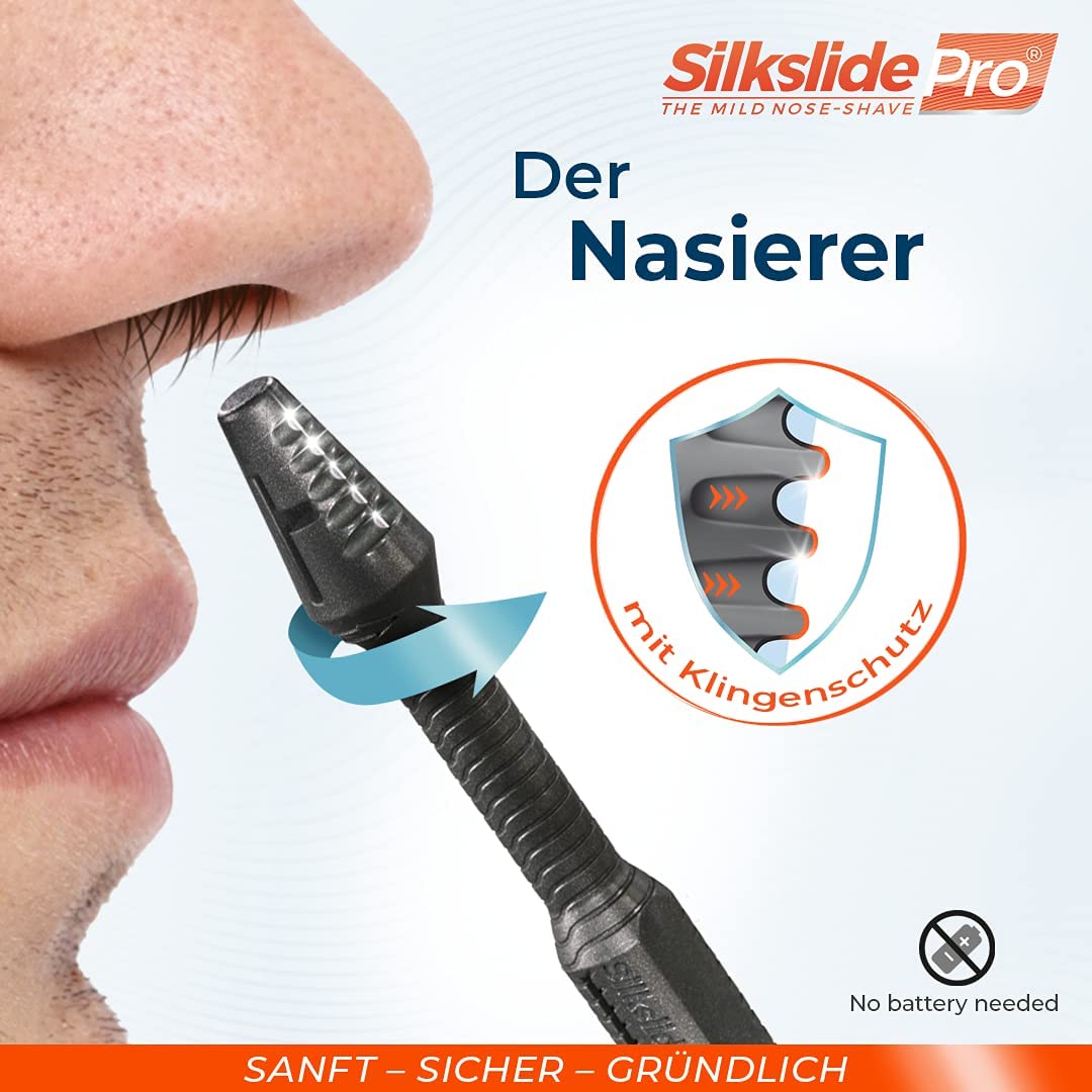 Silkslide Pro Nose Hair Trimmer Men Innovative professional & painless nose hair trimmer for the best nose shave
