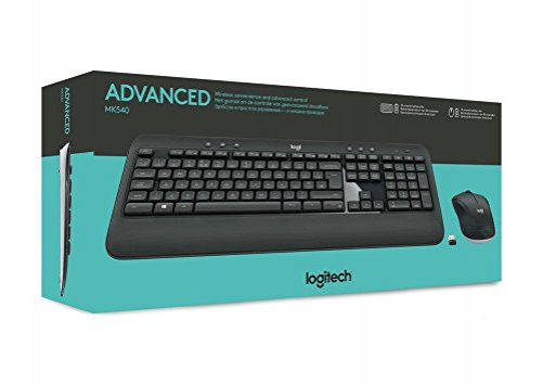 Logitech Advanced MK540 USB Deskset Tastatur Maus schwarz weiß FR-Layout