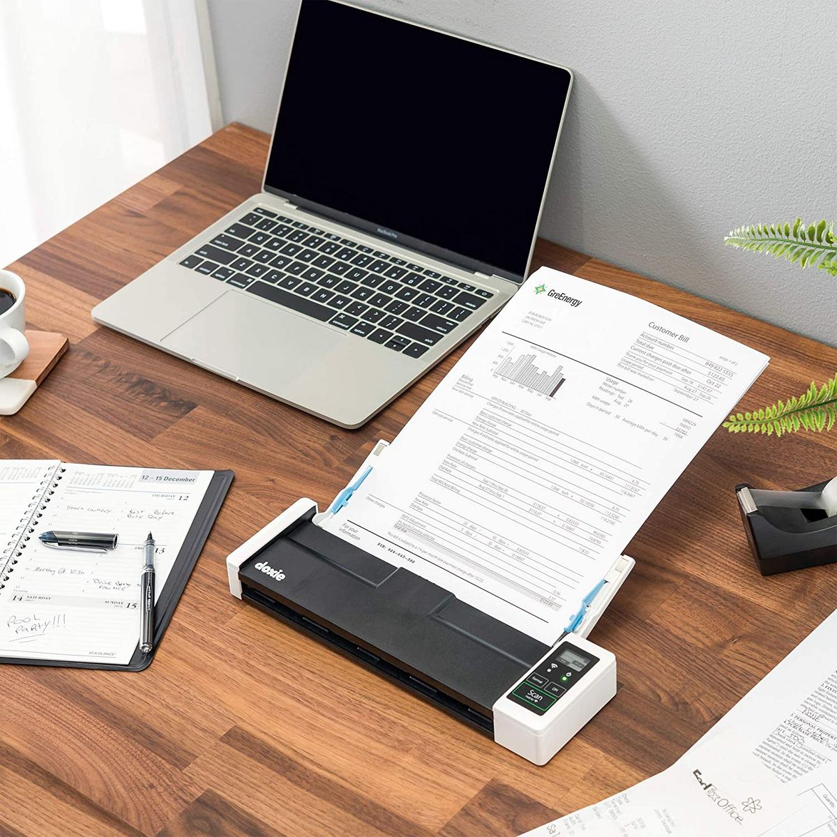 Doxie Q2 Wireless Rechargeable A4 Document Scanner 4000 scan memory