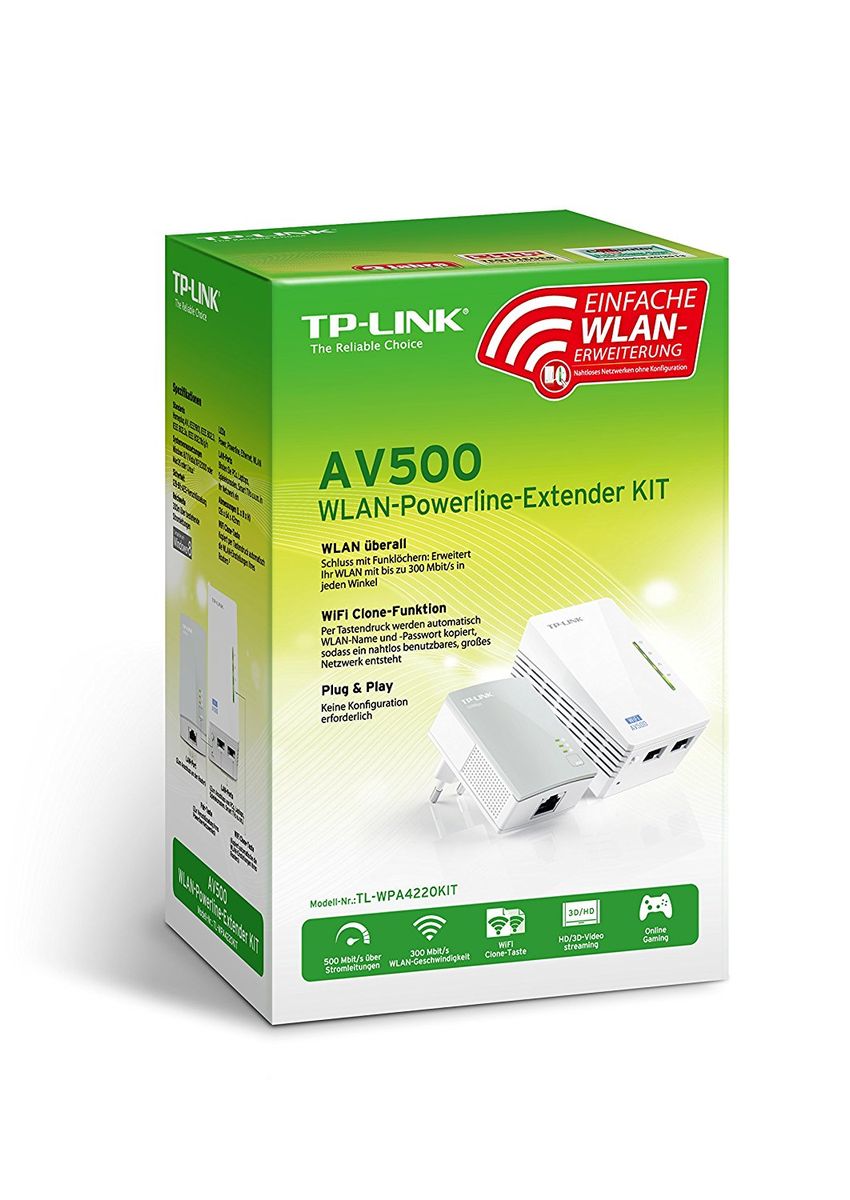 TP-Link 300Mbit/s AV500 Wireless Powerline Extender Starter Kit