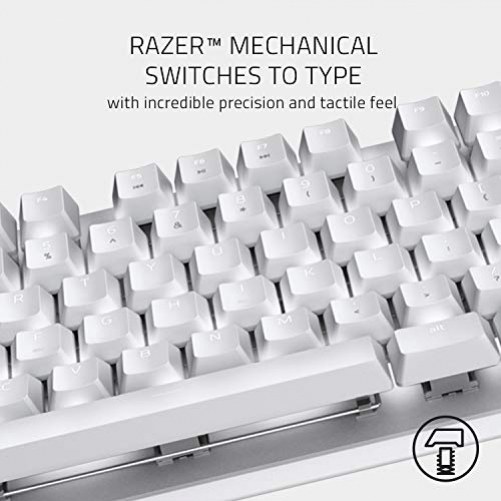 Razer BlackWidow Lite Gaming Keyboard Orange Switches TKL Mercury US-Layout ISO