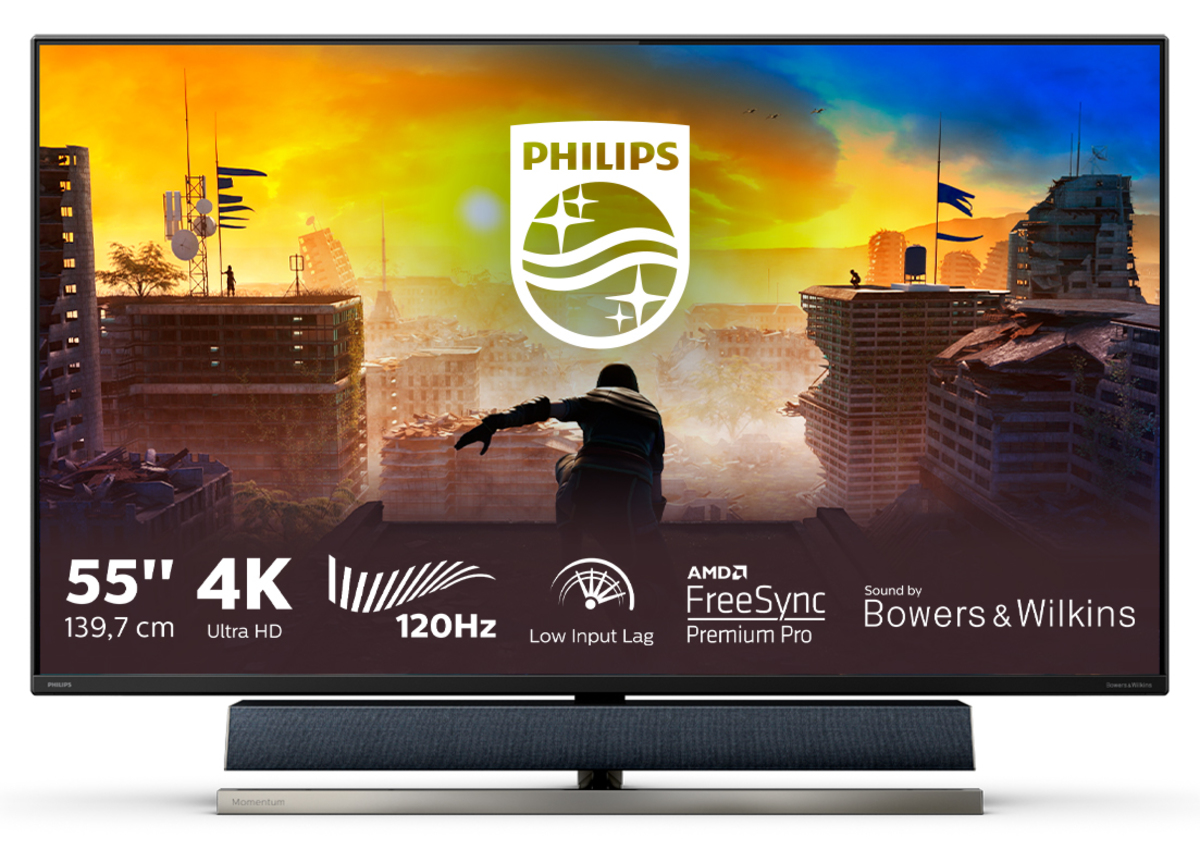 Philips 558M1RY 55" UHD Gaming Monitor Ambiglow Soundsystem FreeSync 3840x2160