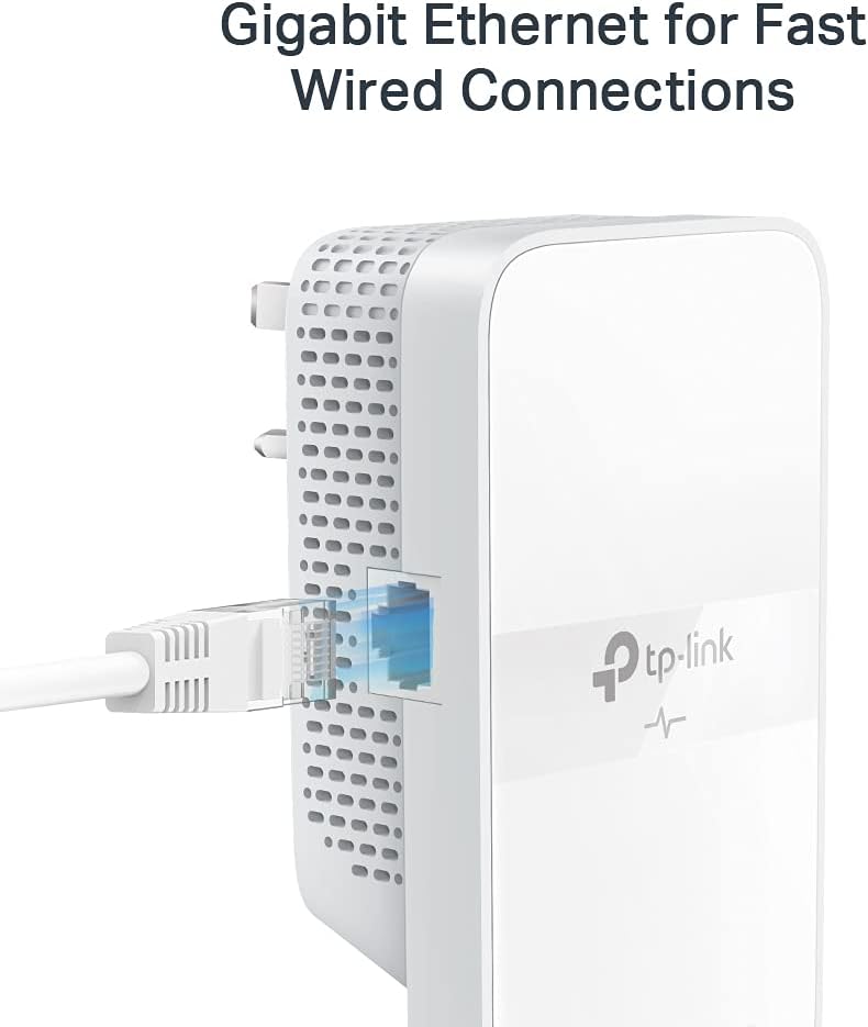 TP-Link AV1000 Gigabit Passthrough Powerline ac Wi-Fi Kit, Dual Band Speed Up to 1200 Mbps, Wi-Fi Extender/ Booster, Extra Power Socket, No Configuration Required (TL-WPA7617 KIT) AC1200 Mbps+AV1000 Gigabit|Passthrough|2-pack