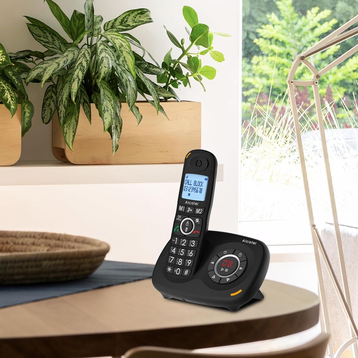 Alcatel XL595 Voice Duo schnurloses Großtastentelefon mit Zwei Mobilteilen und Anrufbeantworter extra großes Festnetztelefon für zuhause mit Anrufschutz