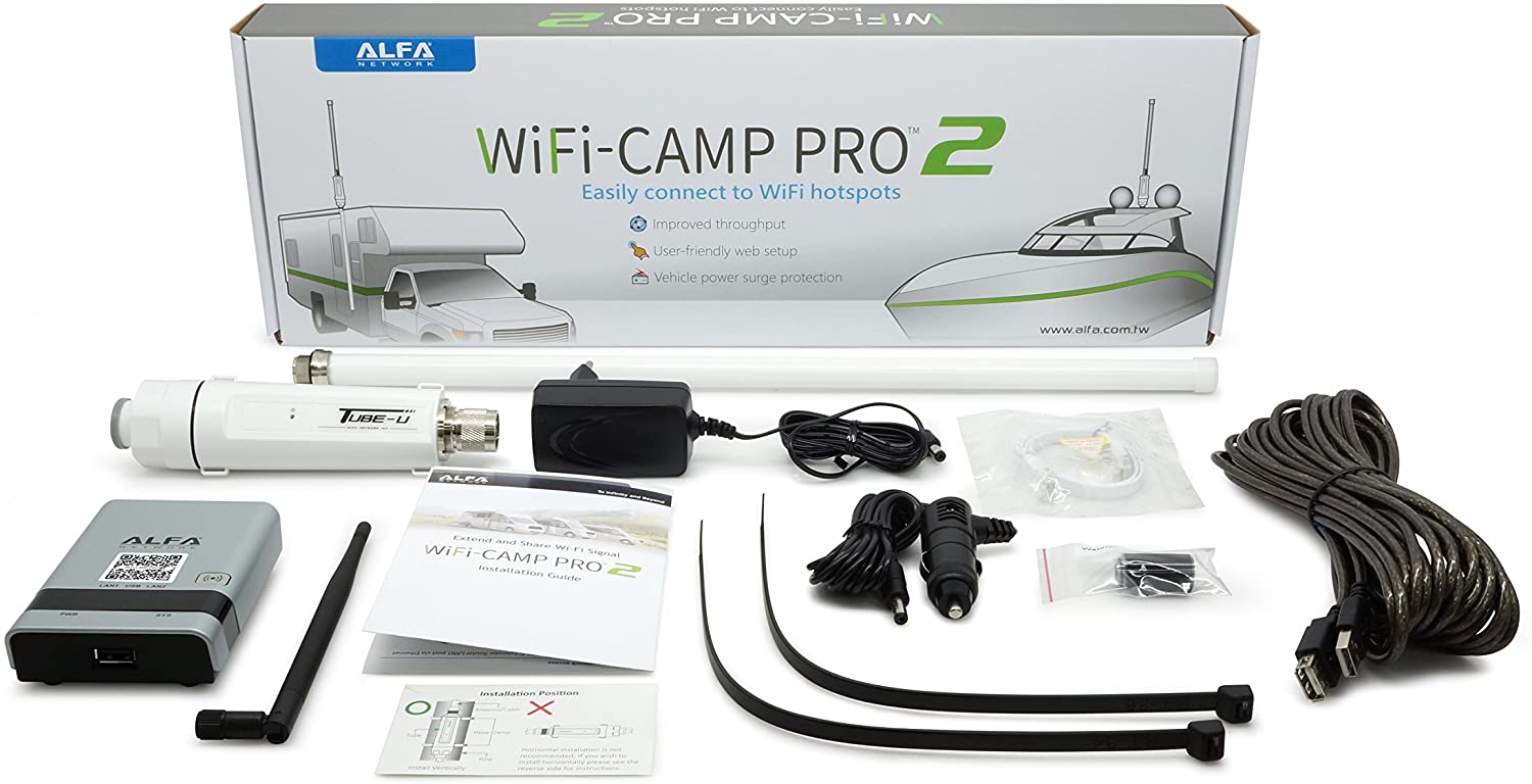 Alfa WiFi Camp-Pro 2 WLAN Range Extender Kit, 802.11b/g/n, 300 MBit