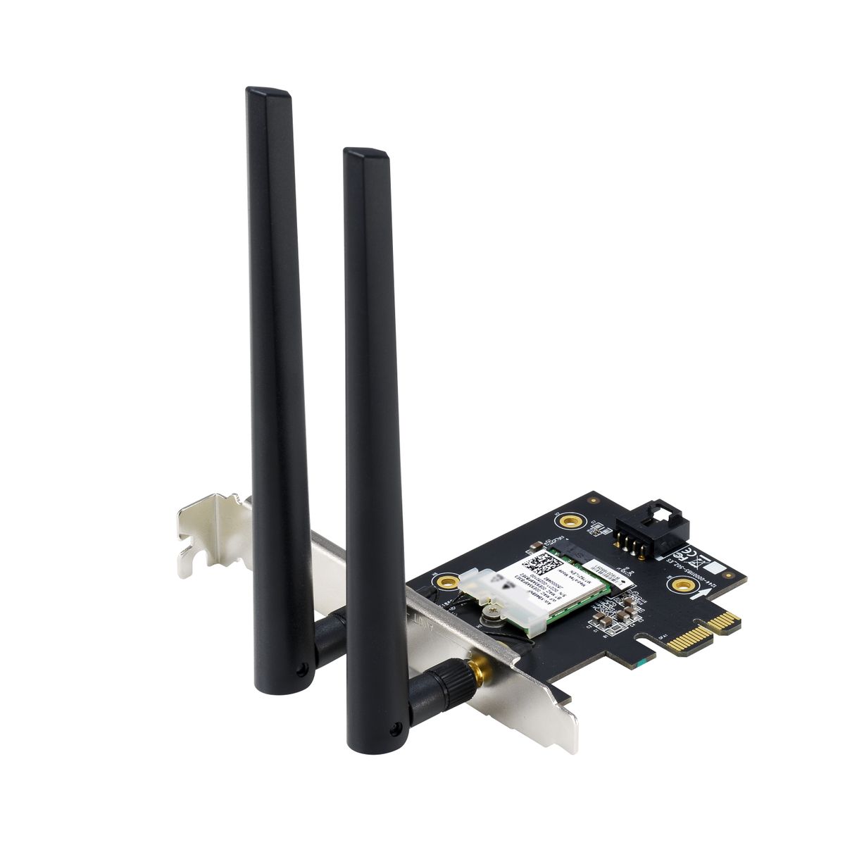 ASUS PCE-AX1800 PCI-E Wi-Fi 6 (802.11ax) AX1800 Dual Band mit Bluetooth 5.2, WPA3, OFDMA und MU-MIMO Netzwerksicherheit, 90IG07A0-MO0B00, Schwarz 1800 Mbit/s Bluetooth 5.2