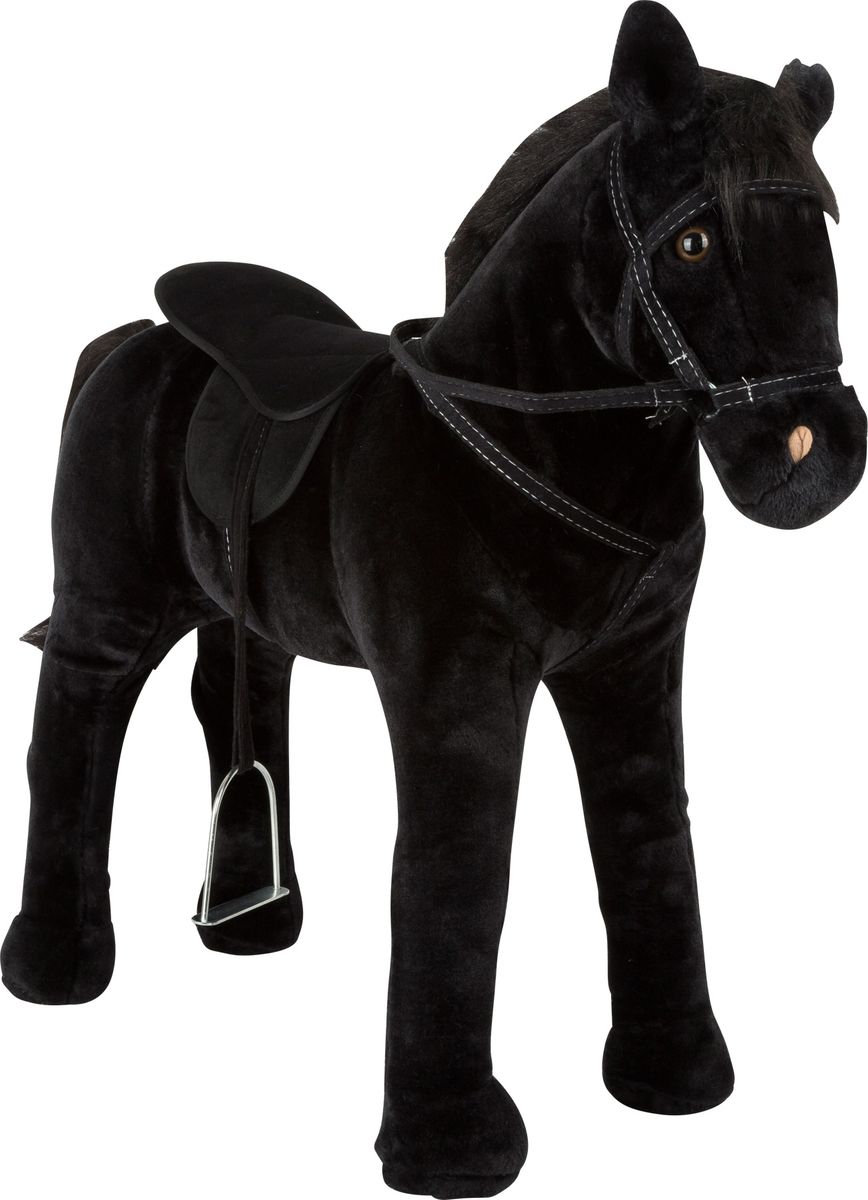 small foot Standing Hobby Horse with Sound, Black