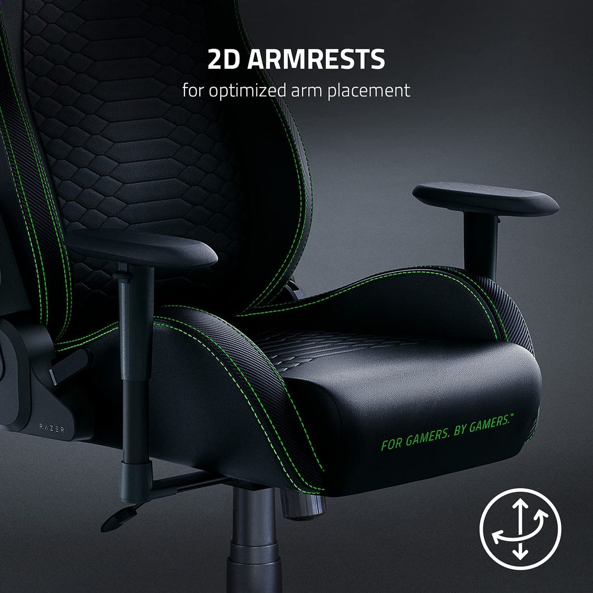 Razer Iskur X Ergonomic Gaming & Office Chair PVC < 136kg Black/Green