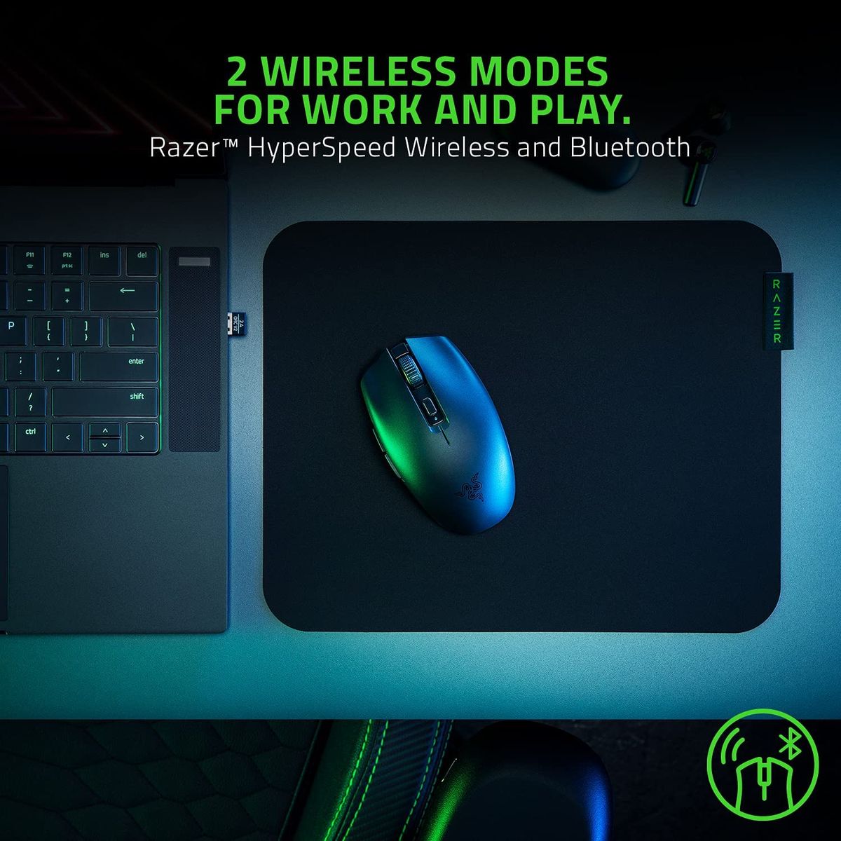 Razer Orochi V2 Gaming Mouse Dual Wireless 18.000 DPI Mobile Black