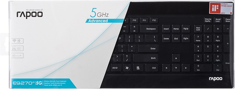 Rapoo E9270P kabellose Ultraflache Multimedia Tastatur DE-Layout