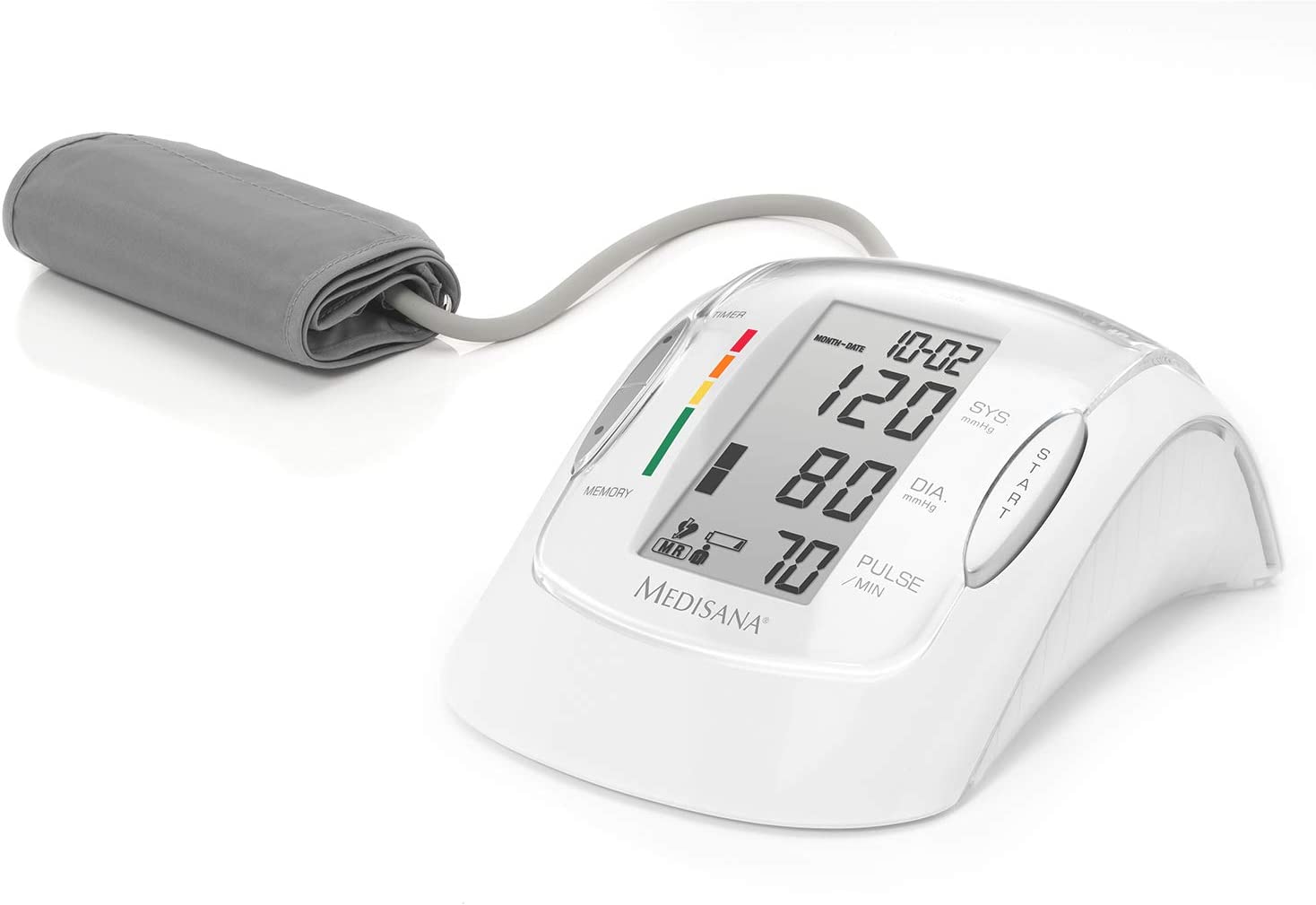 medisana MTP Pro Oberarm-Blutdruckmessgerät, präzise Blutdruck und Pulsmessung mit Speicherfunktion, Ampel-Skala, Funktion zur Anzeige eines unregelmäßigen Herzschlags