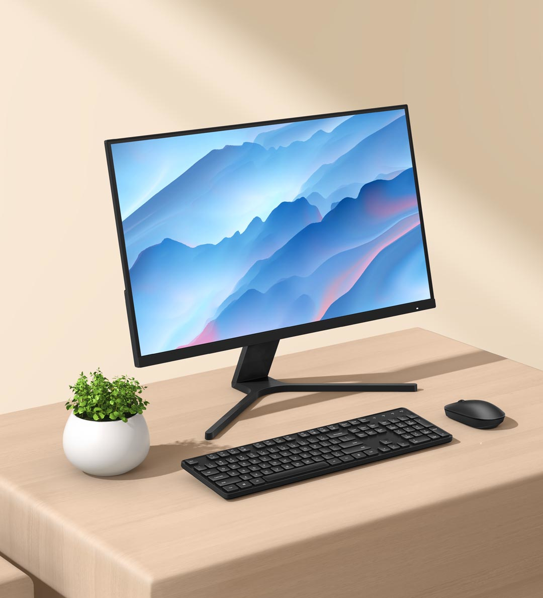 Xiaomi Mi Desktop Monitor 27 68,58 cm Full-HD LED Monitor 1920x1080 IPS 16:9 75Hz 6ms 300nits 1 x HDMI 1 x VGA 1 x 3,5mm Audiolichtreduzierung TÜV-Zertifiziert 3 Seiten randlos