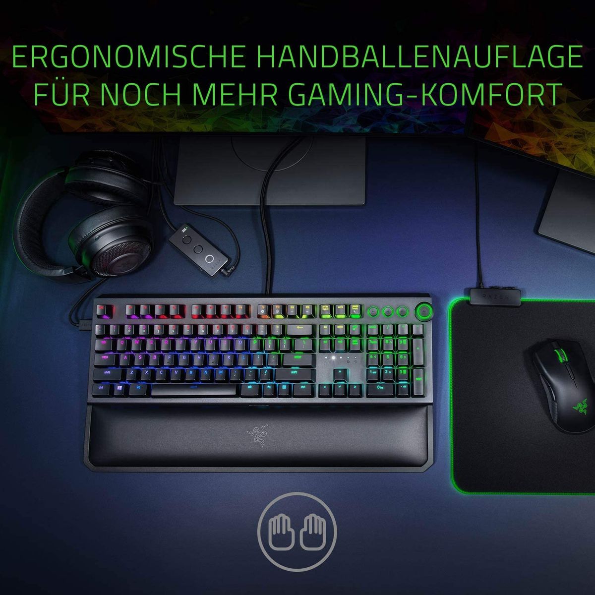 Razer BlackWidow Elite Gaming Keyboard Green Switches Chroma RGB DE-Layout