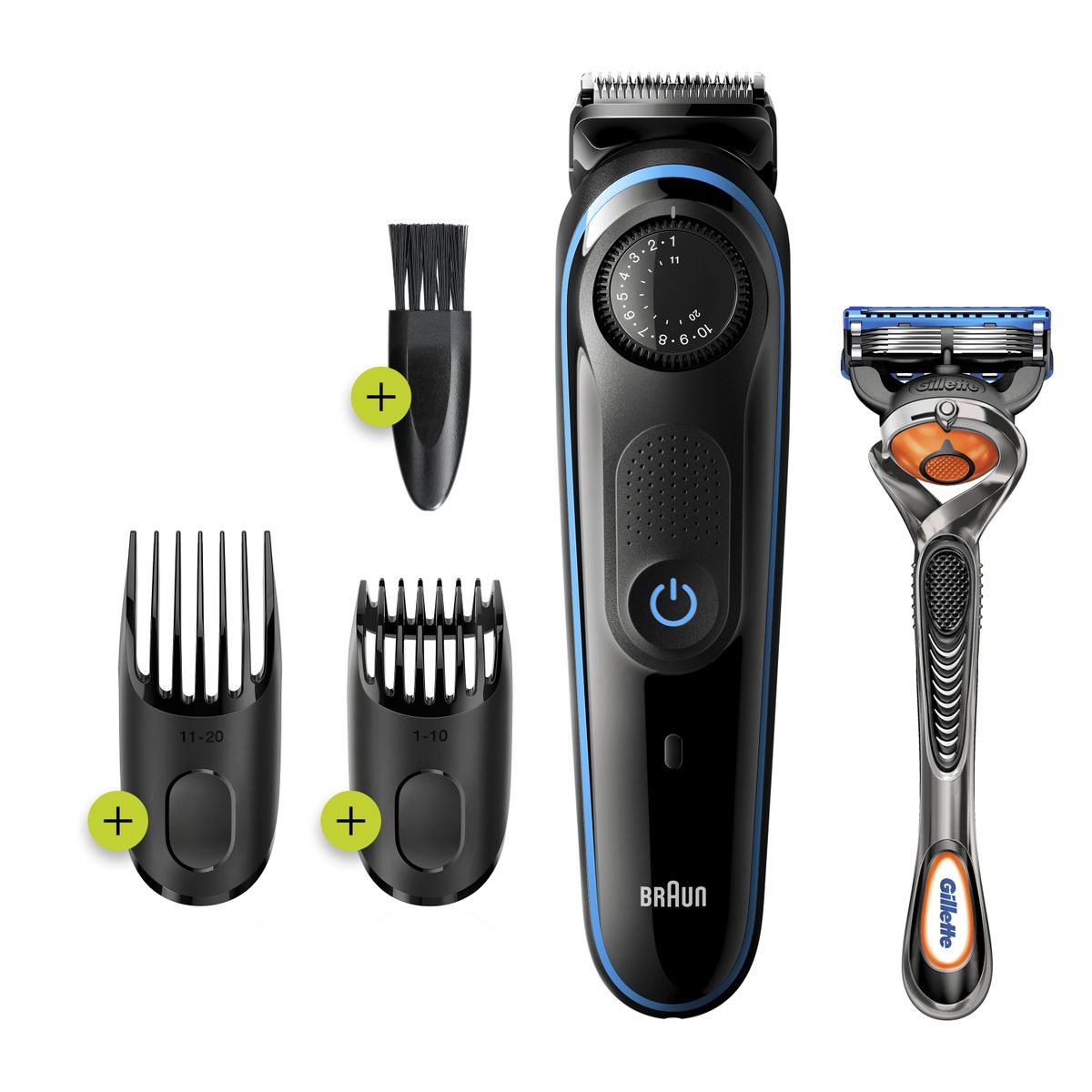 Braun - 81705178 - BT3240 Beard and hair trimmer, 39 length settings, black/blue