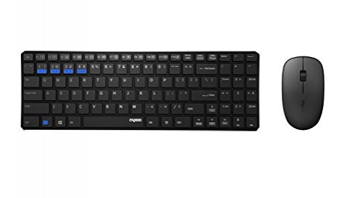 Rapoo 9300M kabelloses Multi-Mode Deskset Tastatur & Maus schwarz DE-Layout