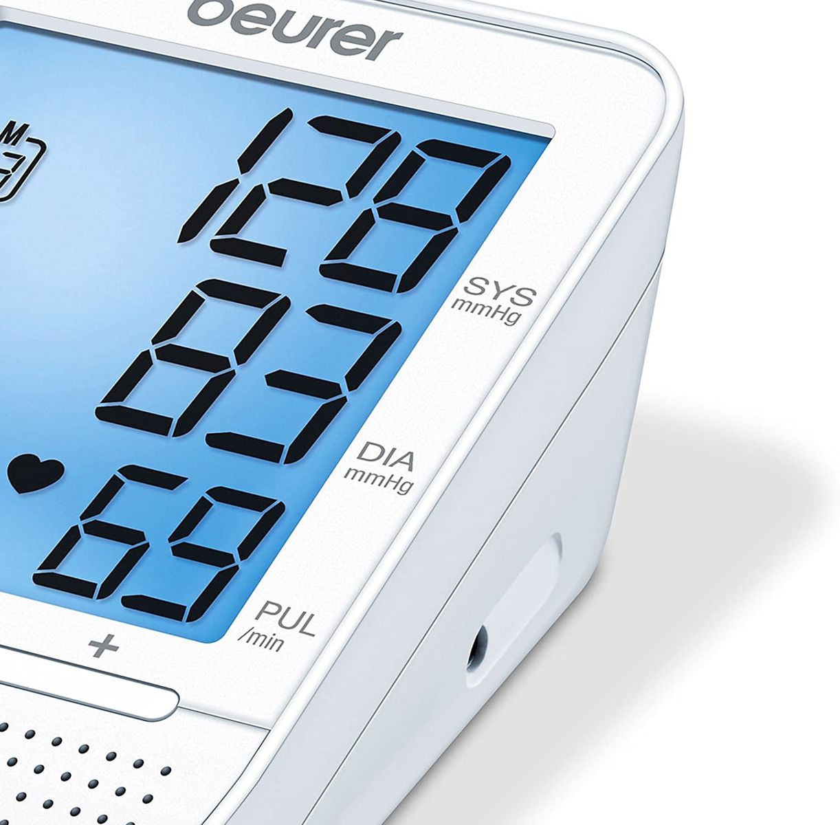 Beurer BM 49 Sprechendes Blutdruckmessgerät (DE, FR, IT, NL) mit Risiko-Indikator und Arrhythmie-Erkennung, zwei Benutzerspeicher mit 60 Speicherplätzen, Meldung bei Anwendungsfehlern