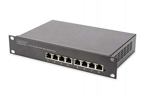 Digitus 10 inch 8-Port Gigabit Ethernet Switch 10/100/1000Mbps RJ45 power supply