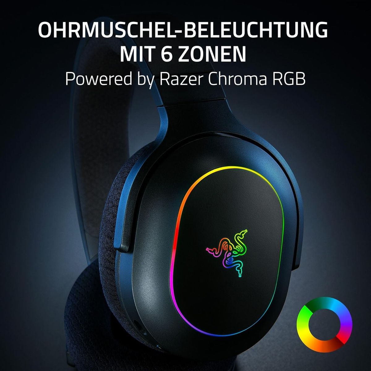 Razer Barracuda X Chroma - kabelloses Multiplattform-Gaming-Headset mit 6 Zonen Chroma RGB (SmartSwitch Hyperspeed & Bluetooth, 40mm Treiber, abnehmbares HyperClear Cardioid-Mikrofon) Schwarz