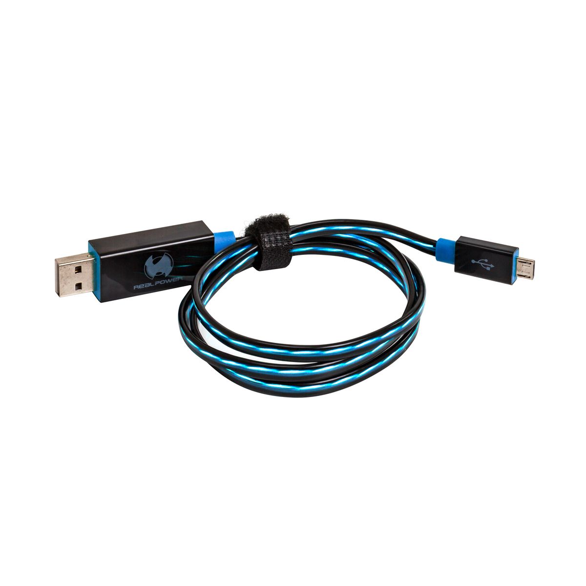 RealPower USB A/Micro-USB B 0.75m USB cable 0.75 m 2.0 Black, Blue