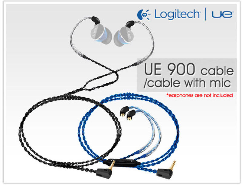 Logitech Cable w/ Mic Control for Ultimate Ears 900 UE900 Shure 535/846 SE215