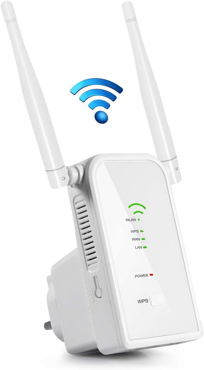 Aigital Wireless Repeater WiFi Router, 300Mbps Router, Network Extender, WiFi Ap Amplifier, Wireless Repeater Booster Wireless-N 2.4GHz Modem with 2 x 5dBi Antenna