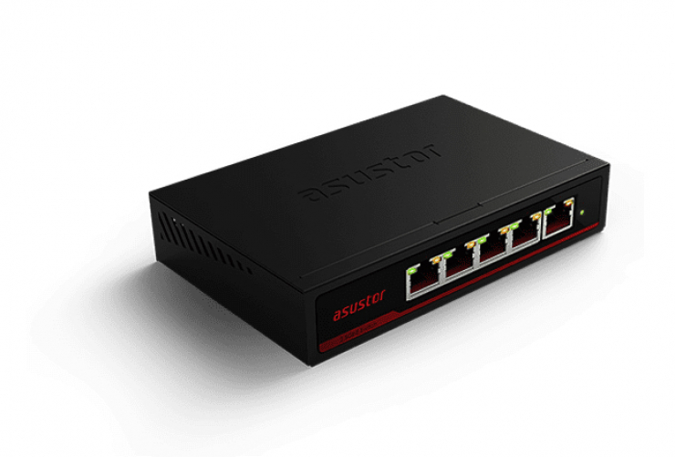 Asustor 5 Port 2.5G Ethernet Unmanaged Netzwerk Switch, Plug and Play | ASW205T