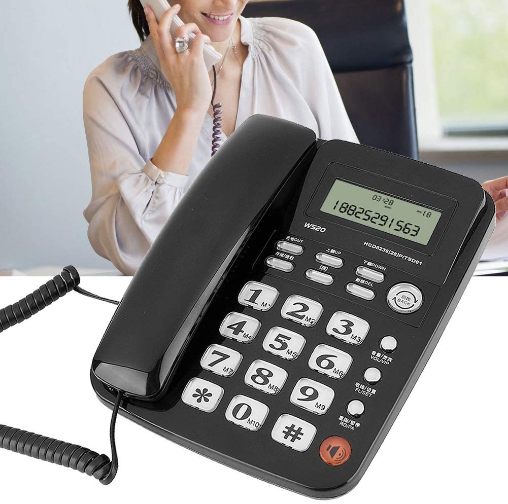 Bewinner Corded Telephone Desktop Desk Telephone Wireless Landline Telephone with Answering Machine