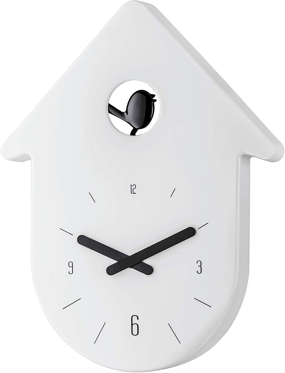 Koziol Wall Clock Toc-Toc with Pointer, Black
