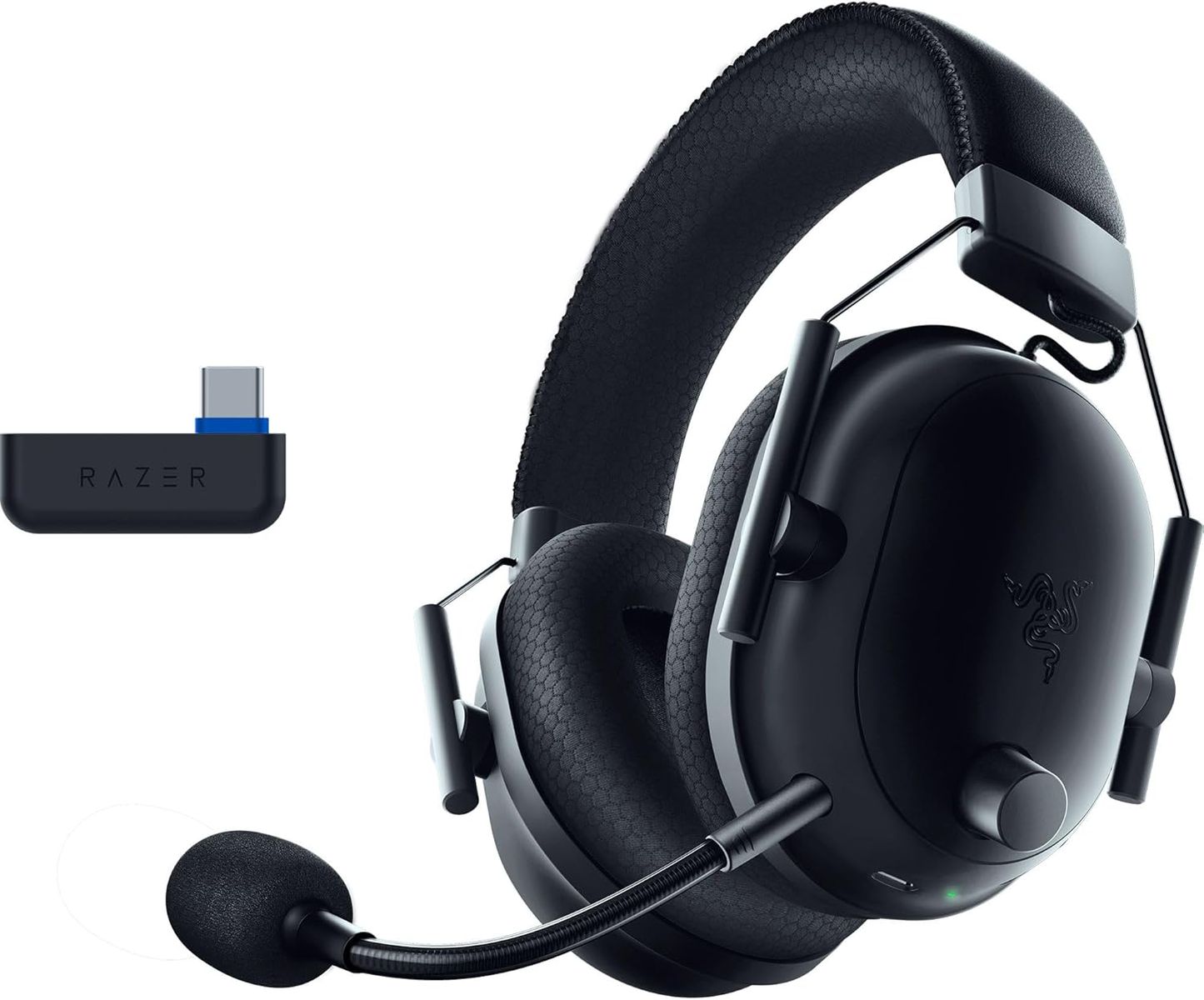 Razer Blackshark V2 Pro (Playstation) - Kabelloses Konsolen E-Sport Headset für PS5 (Triforce 50mm Treiber, HyperSpeed Wireless, FPS-Audioprofile, abnehmbares HyperClear Mikrofon) Schwarz BlackShark V2 Pro | Playstation Schwarz