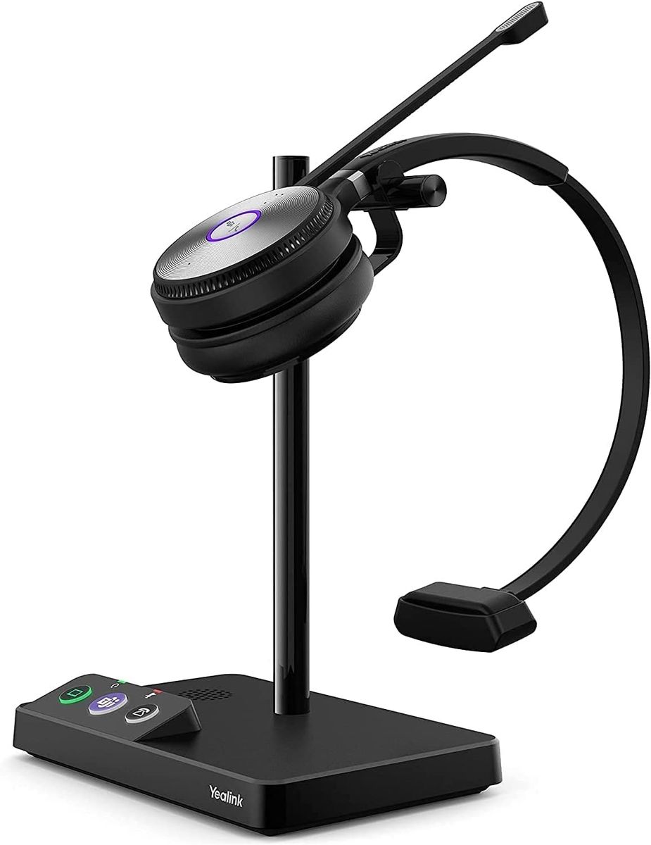 Yealink WH62 Mono DECT Wireless Headset Teams, schwarz WH62 Mono Teams