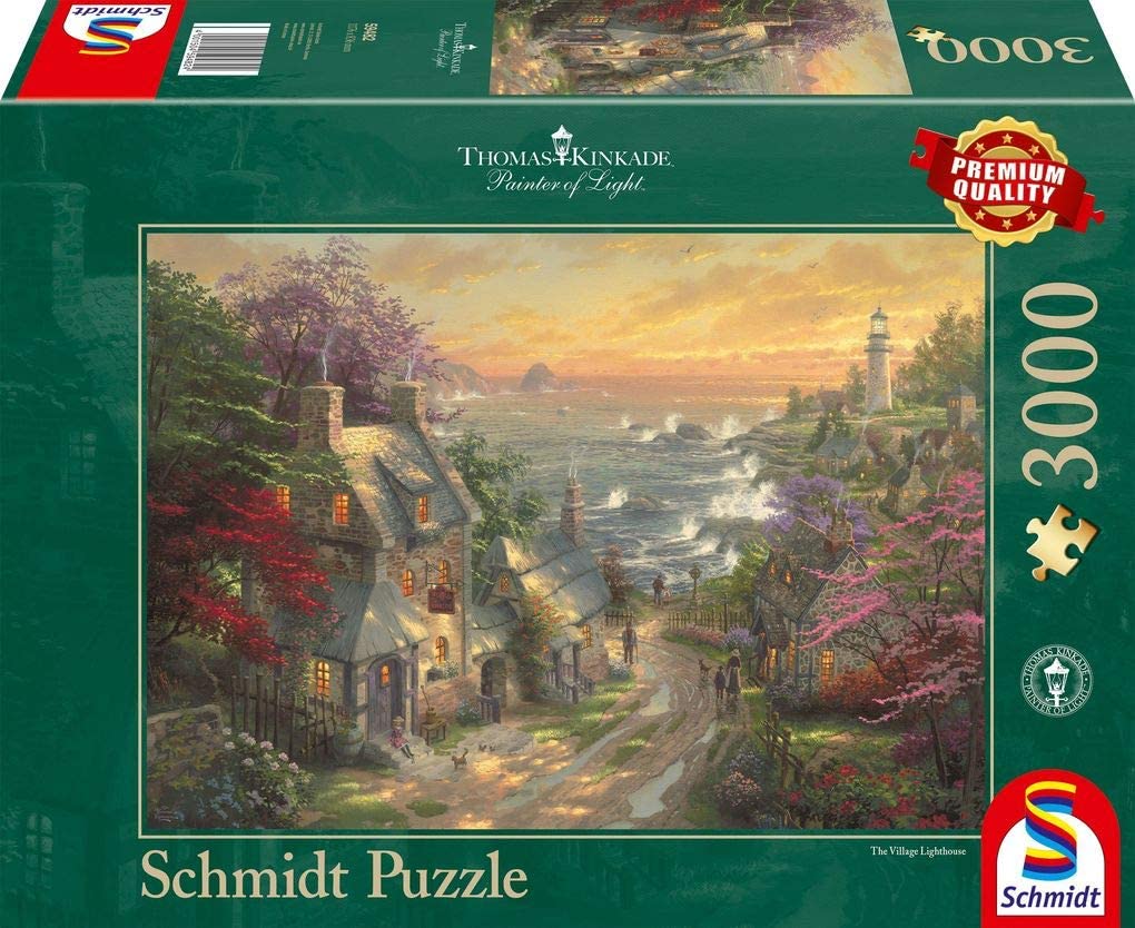 Schmidt Spiele 3000 pieces - Village at the lighthouse, Thomas Kinkade
