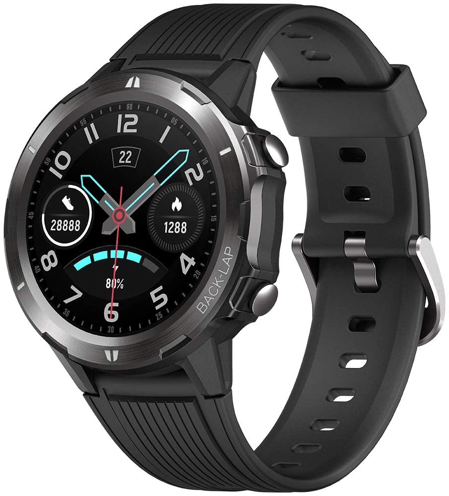 UMIDIGI Uwatch GT Smart Watch 5ATM Waterproof All-Day Heart Rate Activity Tracking Sleep Monitor Ultra-Long Battrey Android iOS - Matte Black