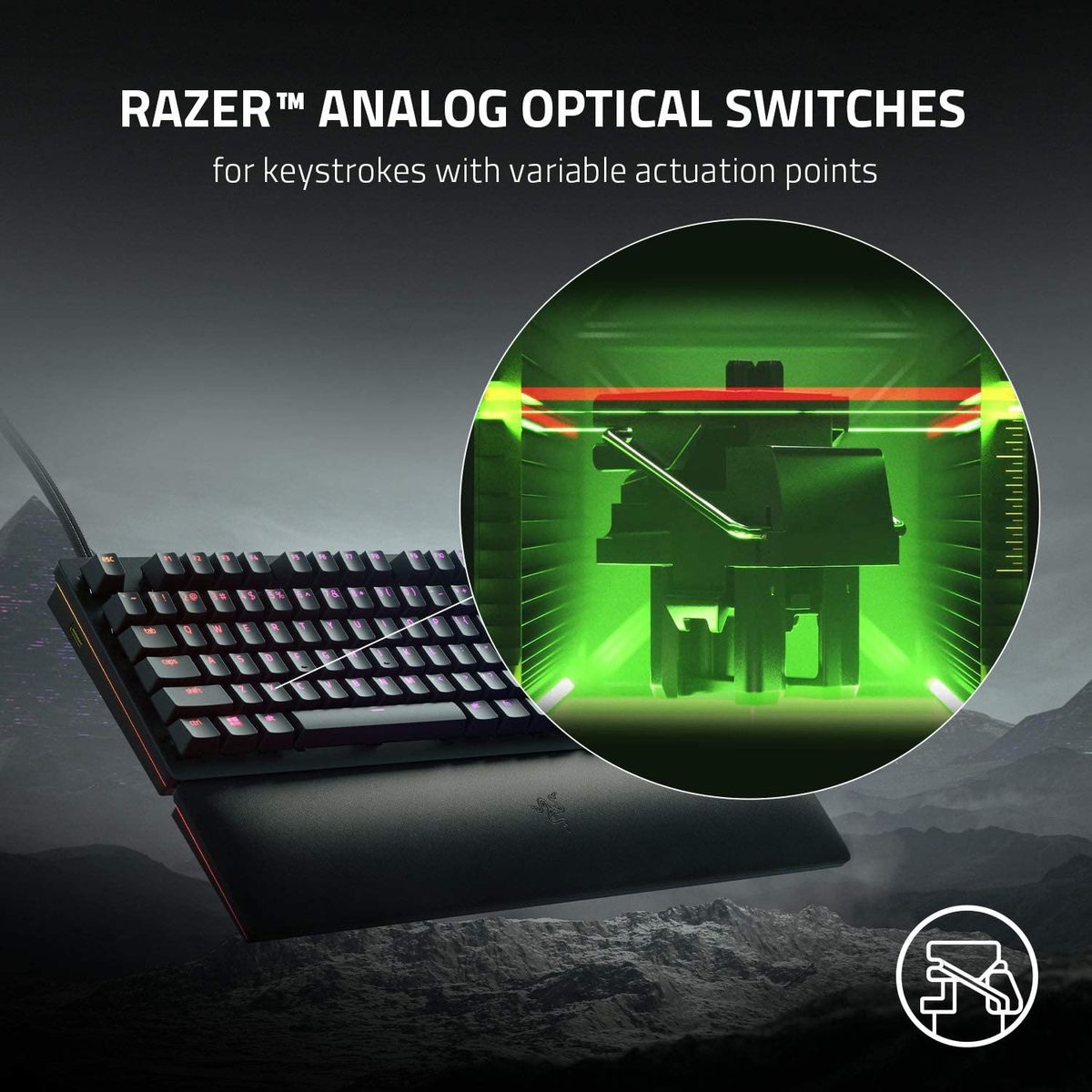 Razer Huntsman V2 Analog Gaming Keyboard Optical Switches RGB USB-C DE-Layout