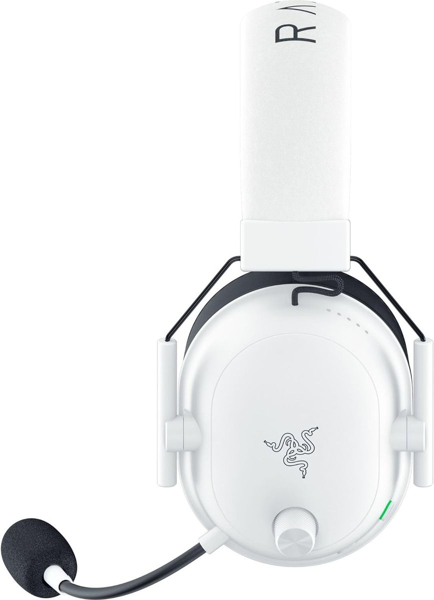 Razer Blackshark V2 Hyperspeed Wireless E-Sport Gaming Headset Ultraleicht mit 280 g (Super-Breitband-Mikrofon, Triforce Titanium 50 mm Treiber, Schallisolierender Schaumstoff, 70 Stunden) Weiß