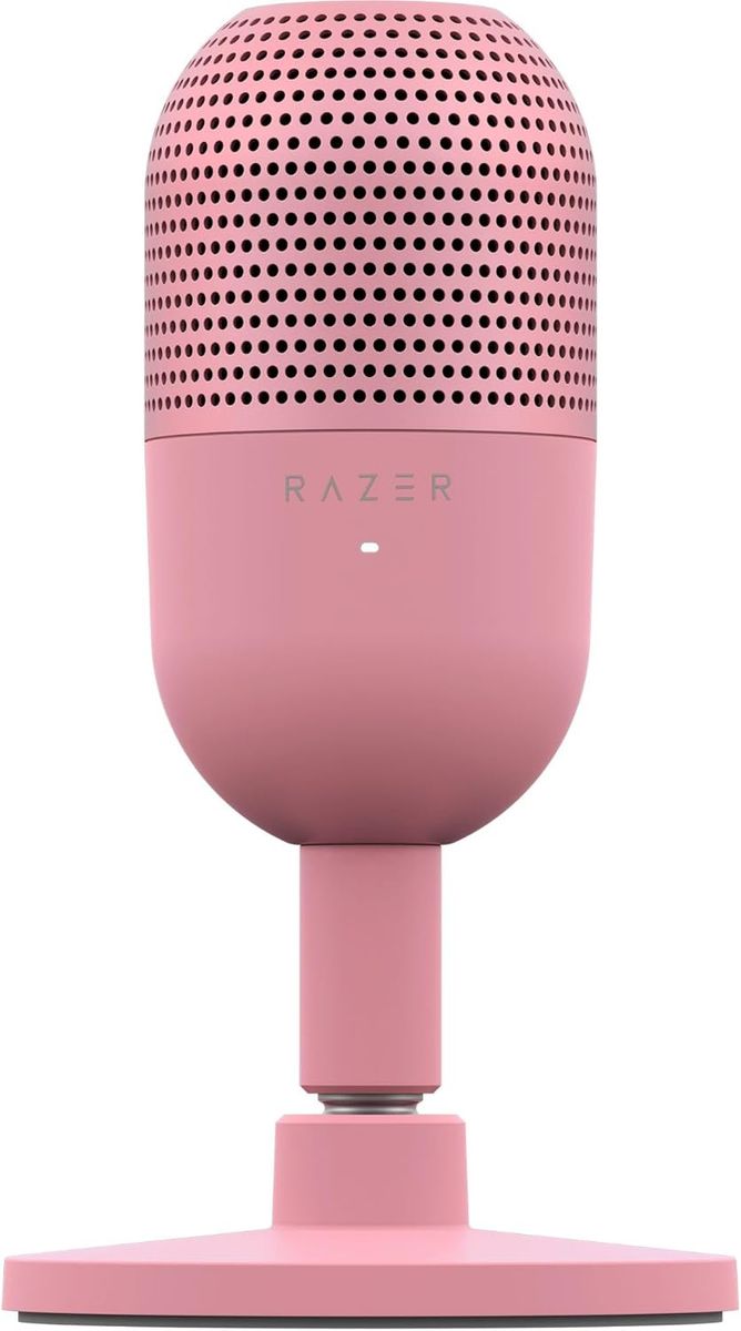Razer Seiren V3 Mini - Ultrakompaktes USB-Mikrofon (14mm Supernieren Kondensatormikrofon, Tap-to-Mute-Sensor mit LED-Anzeige, integrierter Stoßdämpfer, Plug-and-Play Design) Quartz
