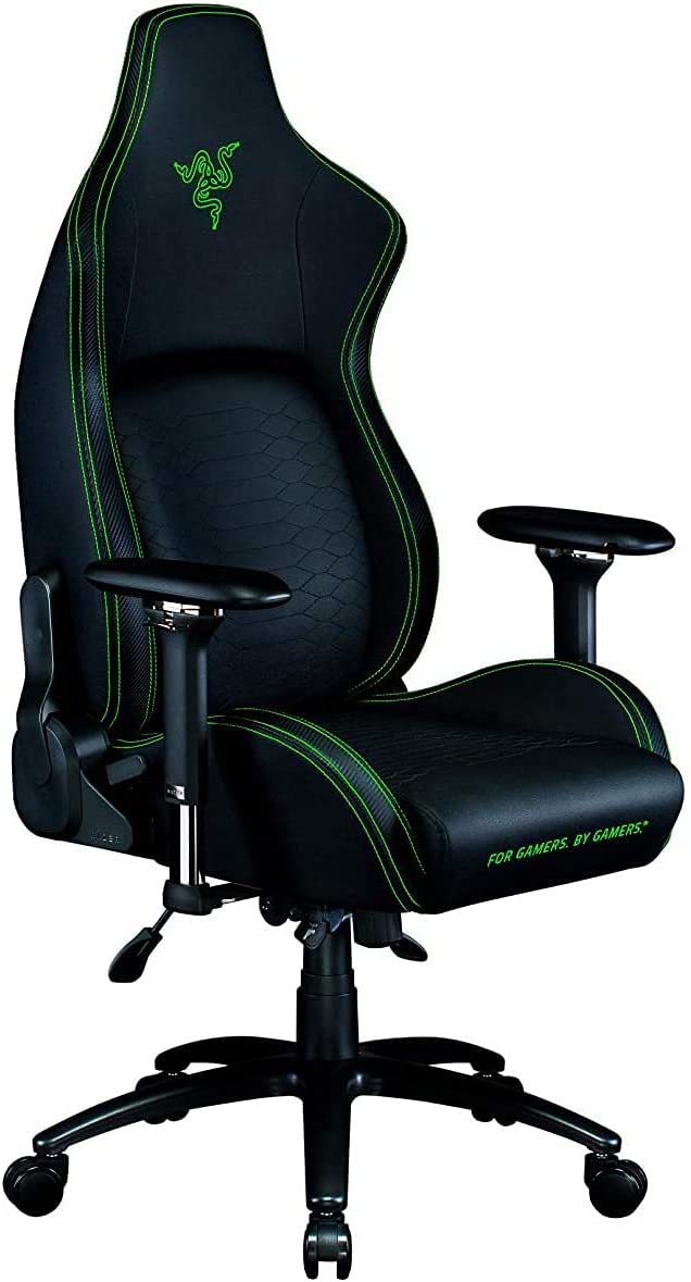 Razer Iskur ergonomischer Büro- & Gaming Stuhl mit Kopfstütze 136kg schwarz grün