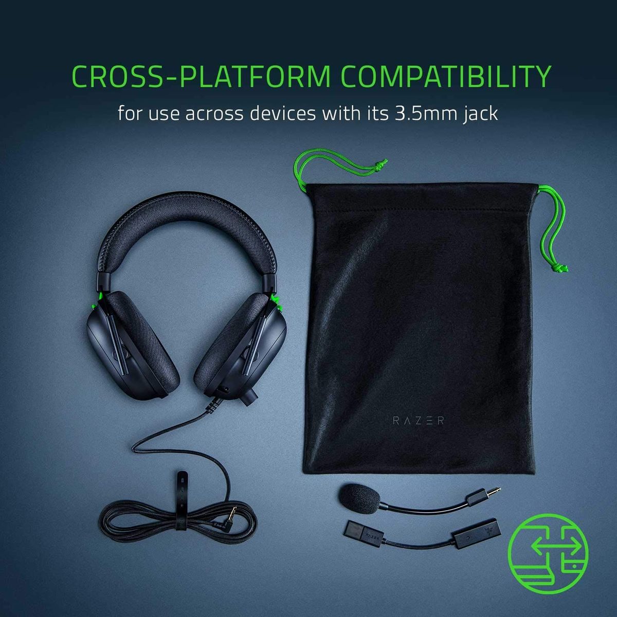 Razer Blackshark V2 Multi-Plattform THX Spatial Audio Gaming Headset schwarz