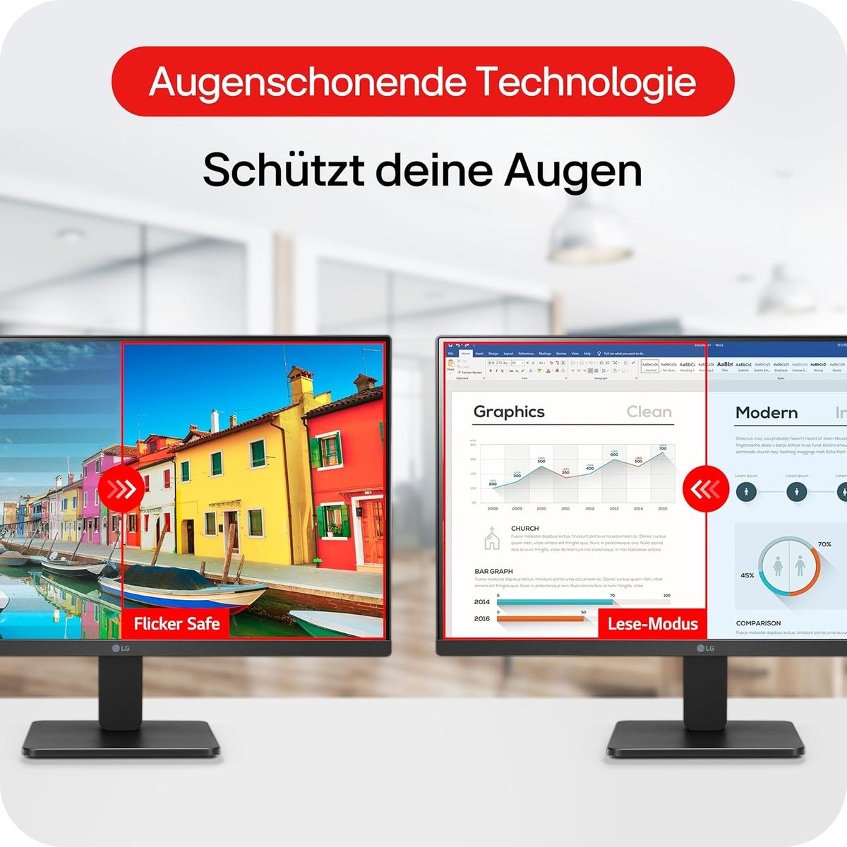 LG Electronics 24MS500-B.AEU FHD IPS-Monitor 24" (60,4cm), 1920 x 1081, 16:9, 5ms GtG, 100 Hz, 72% NTSC, Flicker Safe - Schwarz
