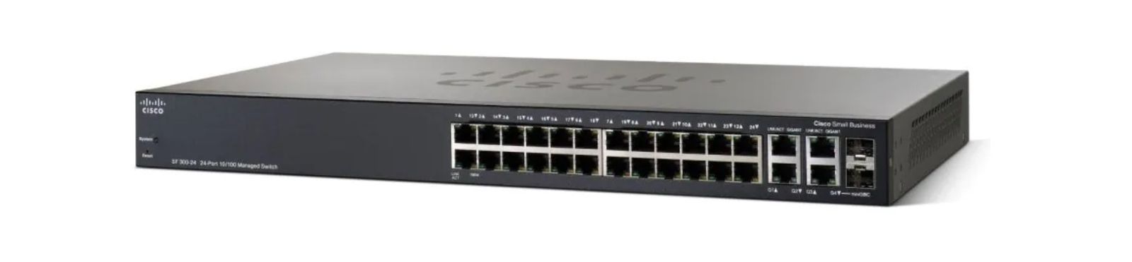 CISCO Small Business SRW224G4-K9-EU - SF 300-24 - 24-port 10/100 Managed Switch with Gigabit Uplinks