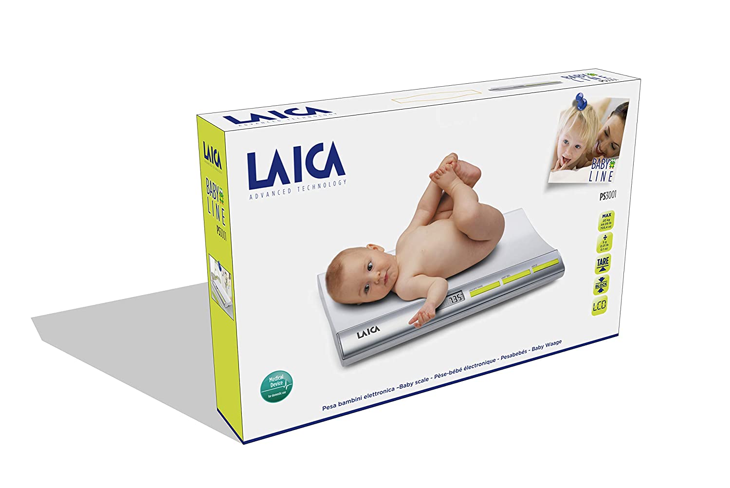 Laica PS3001 Babywaage, Farbe weiß