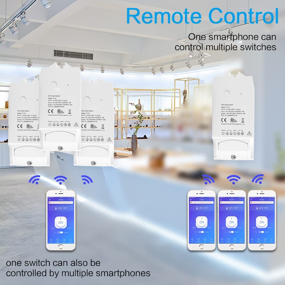 Sonoff TH16 WiFi Smart Switch Switch+Sensor Temperature for Home Use